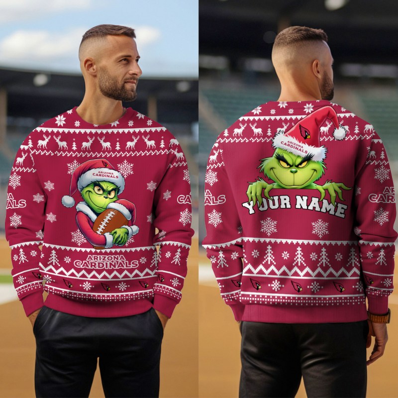 Arizona Cardinals Ugly Christmas Sweater Outdoor 3