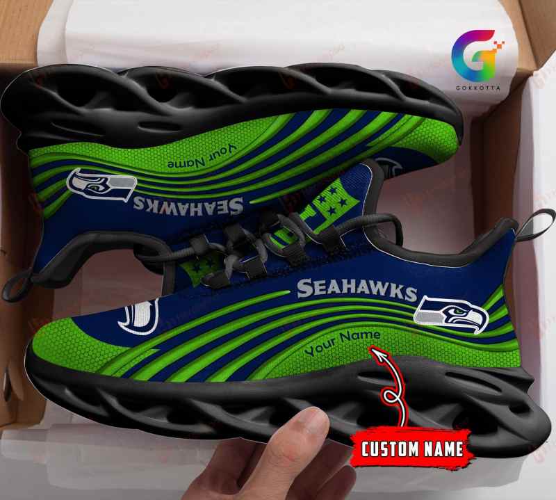 Seattle Seahawks Personalized Yeezy Running Sneakers