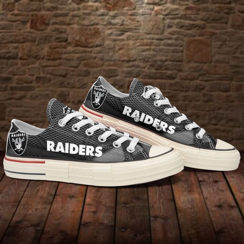 Las Vegas Raiders Low Top Canvas Shoes