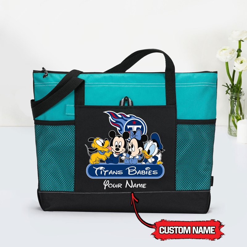 Tennessee Titans Babies Tote Bag Teal