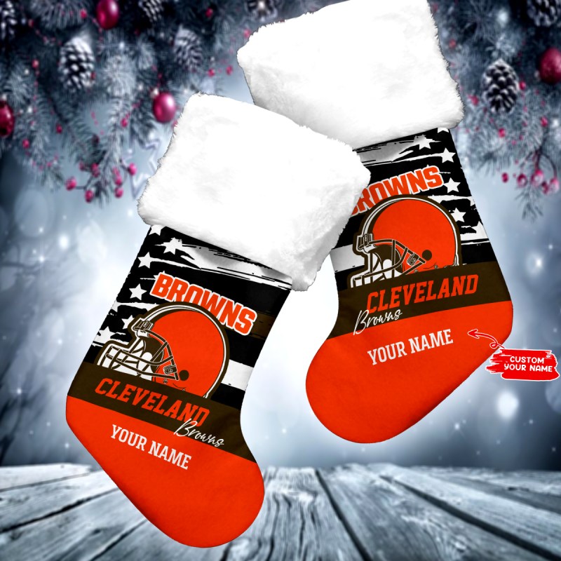 Cleveland Browns Christmas Sock 2