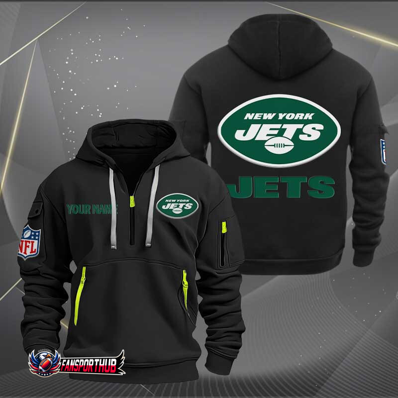 New York Jets Quarter Zip Hoodie