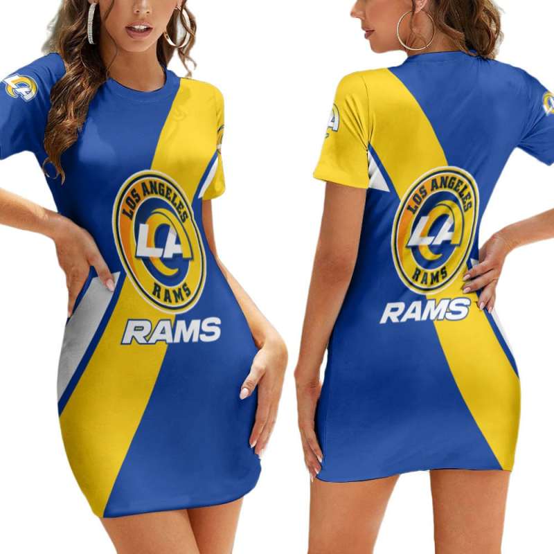 Los Angeles Rams Casual Short Sleeve Dress