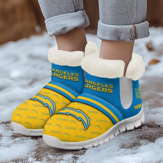 Los Angeles Chargers Comfy Winter Snow Boots