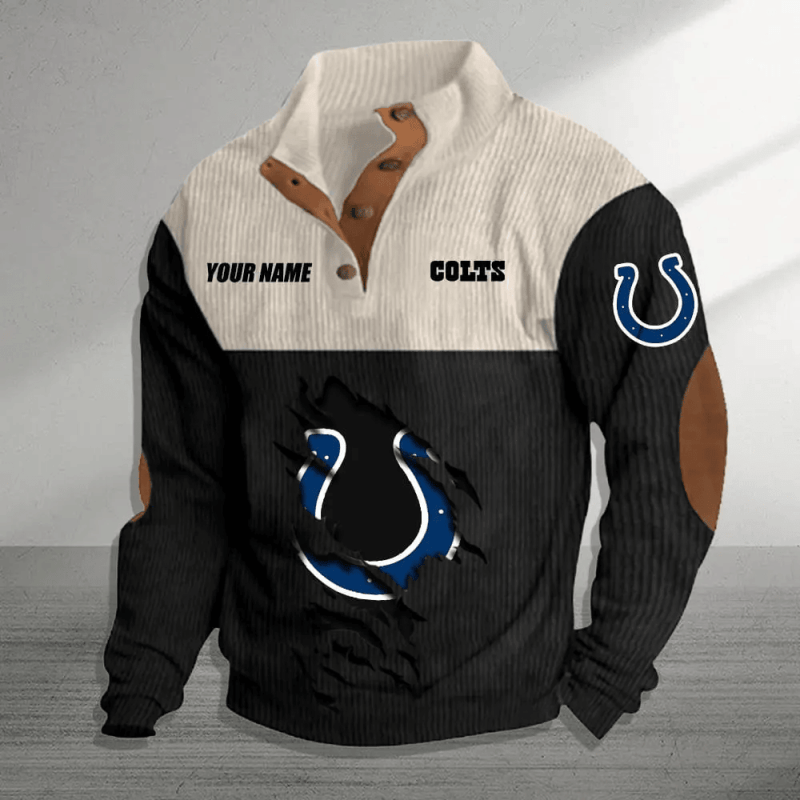 Indianapolis Colts Colorful Stand Collar Sweatshirt
