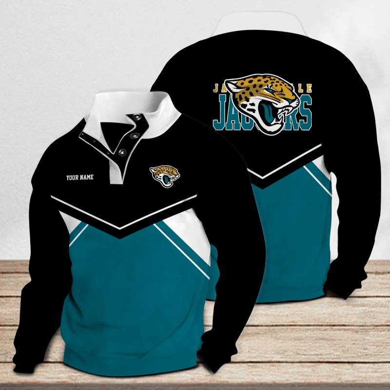 Jacksonville Jaguars Casual Colorful Stand Collar Sweatshirt