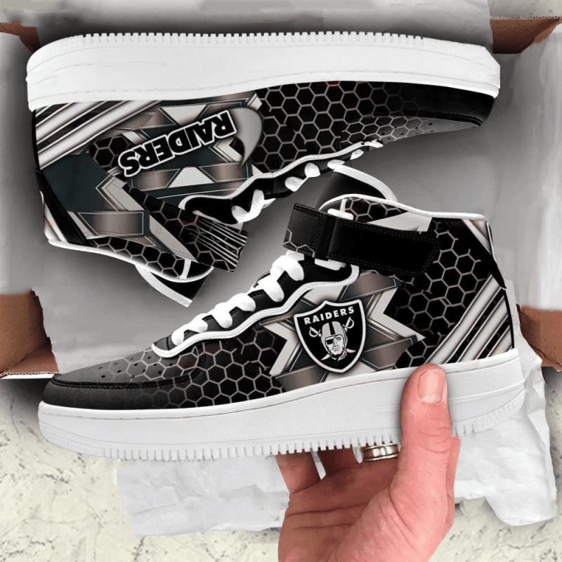 Las Vegas Raiders High AF1 Sneakers Image 2