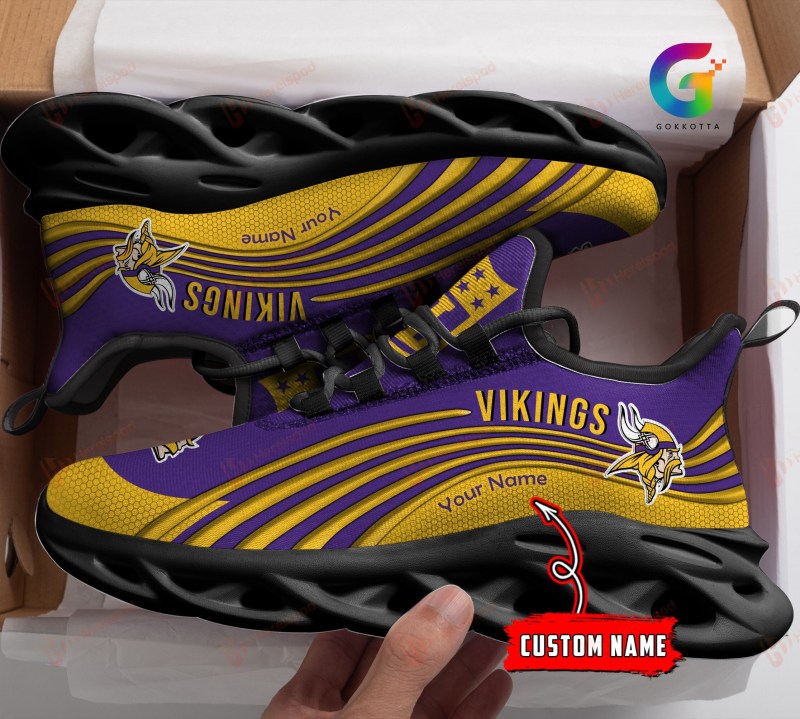 Minnesota Vikings Personalized Yezy Running Sneakers