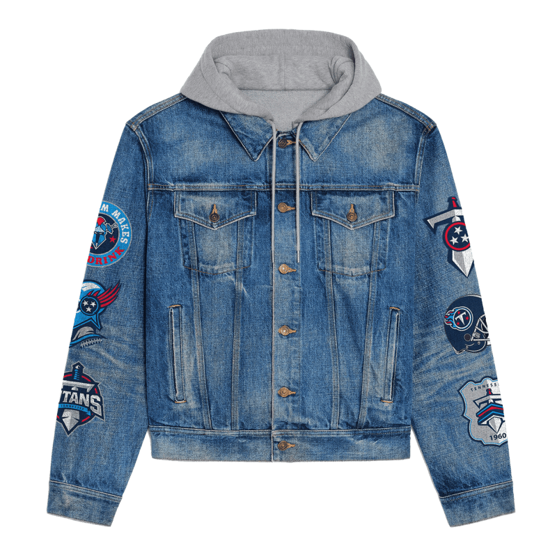 Tennessee Titans Premium Hooded Denim Jacket Detail