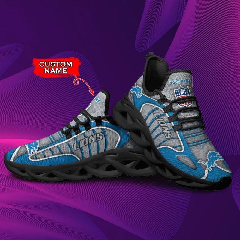 Detroit Lions Personalized Yeezy Running Sneakers 5