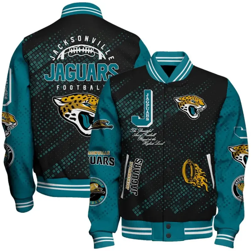 Jacksonville Jaguars Unisex Varsity Jacket - Front View