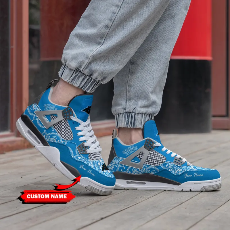Carolina Panthers Personalized AJ4 Sneaker