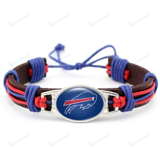 Buffalo Bills Leather Bracelet