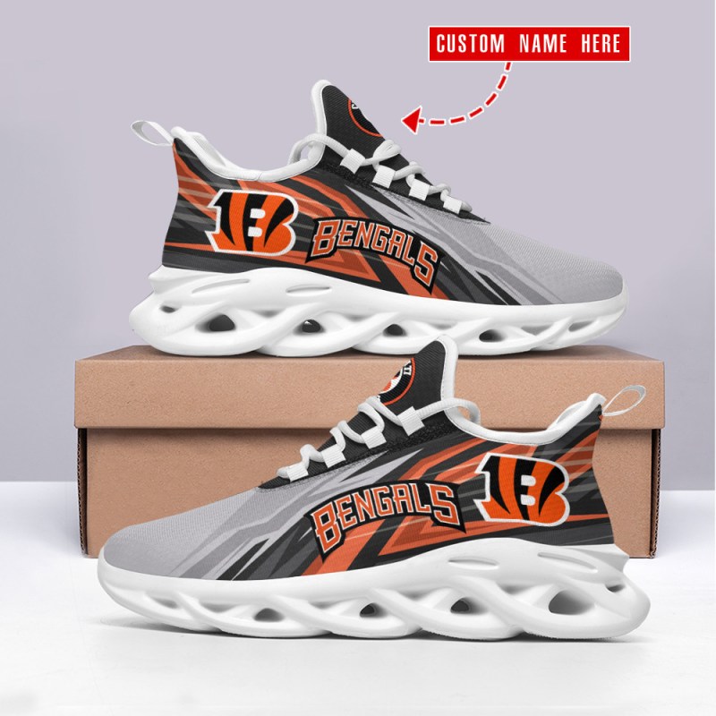 Cincinnati Bengals Personalized Yezy Running Sneakers