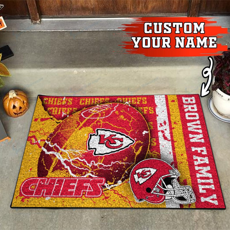 Kansas City Chiefs Personalized Doormat