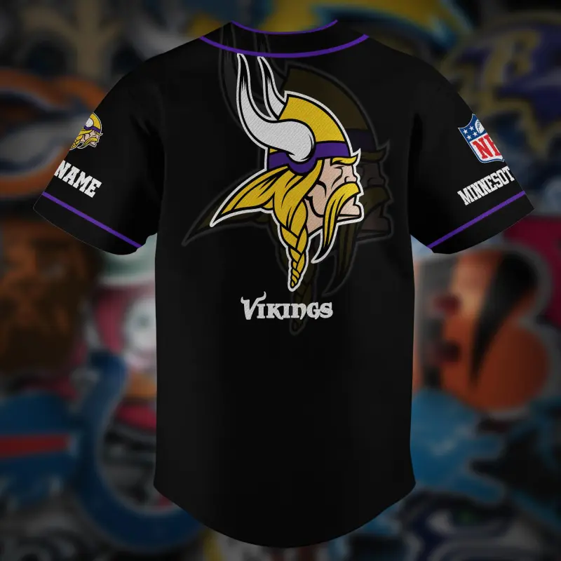 Minnesota Vikings Fan Baseball Jersey