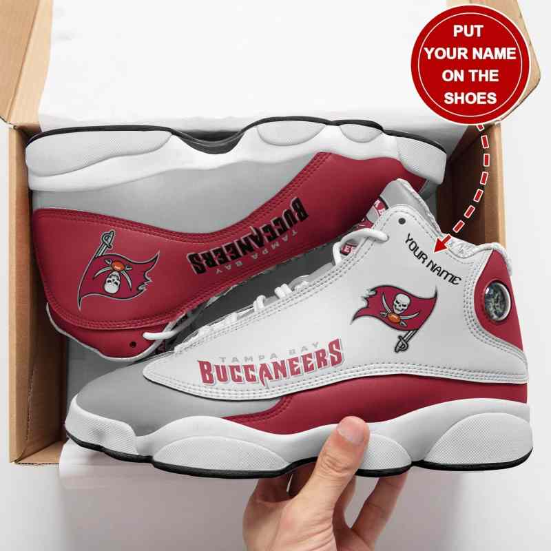 Tampa Bay Buccaneers Personalized Air JD13 Sneakers Side View