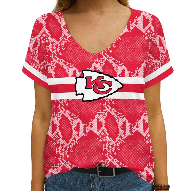 Kansas City Chiefs Women's V-Neck T-Shirt