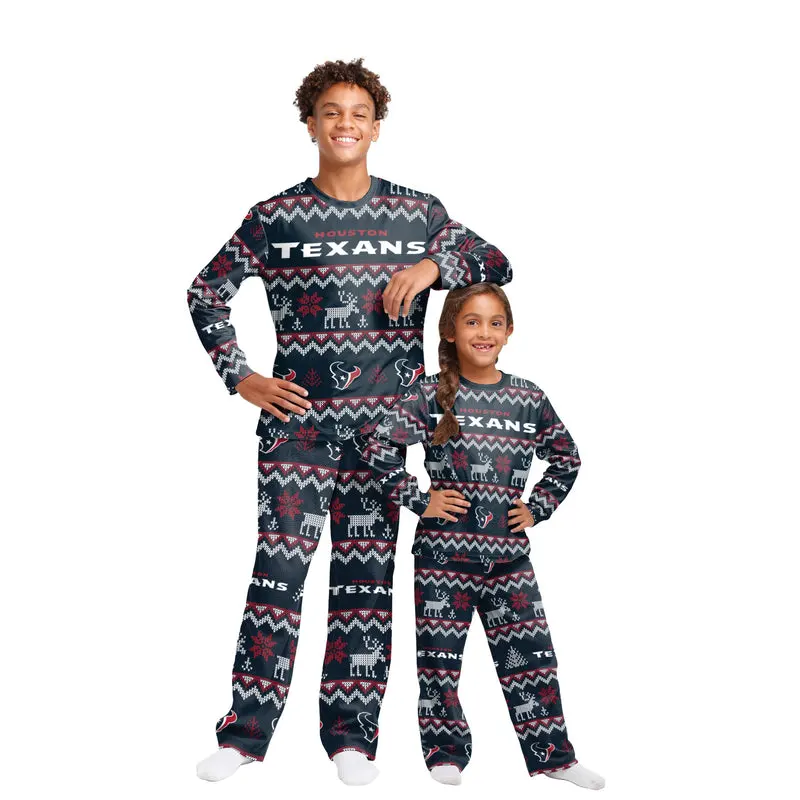 Houston Texans Family Holiday Pajamas 4