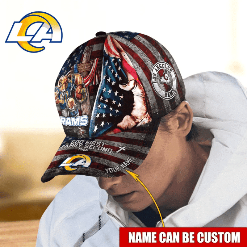 Los Angeles Rams Personalized Classic Cap Side View