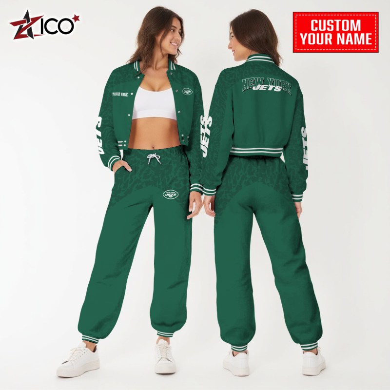 NY Jets Varsity Jacket Image 4