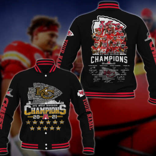 West Division Kansas City Chiefs Champions Baseball Jacket