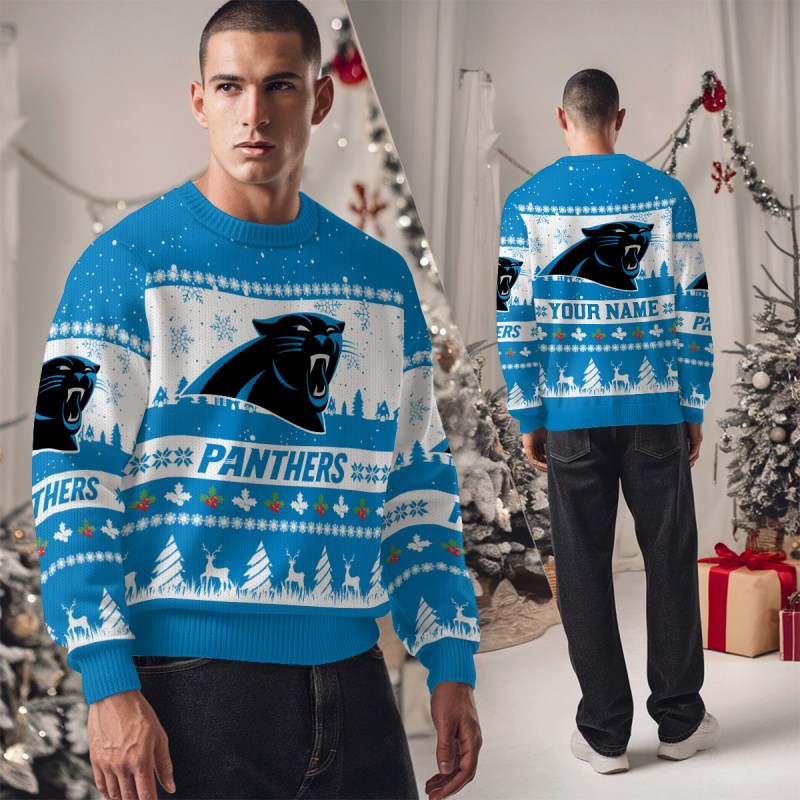 Carolina Panthers Ugly Christmas Sweater Studio