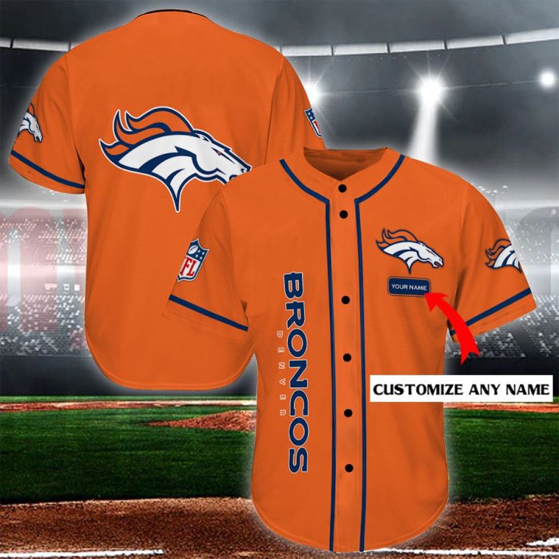 Denver Broncos Personalized Baseball Jersey Shirt