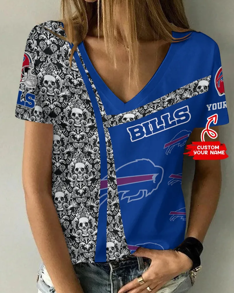 Buffalo Bills V-neck T-shirt - Front View