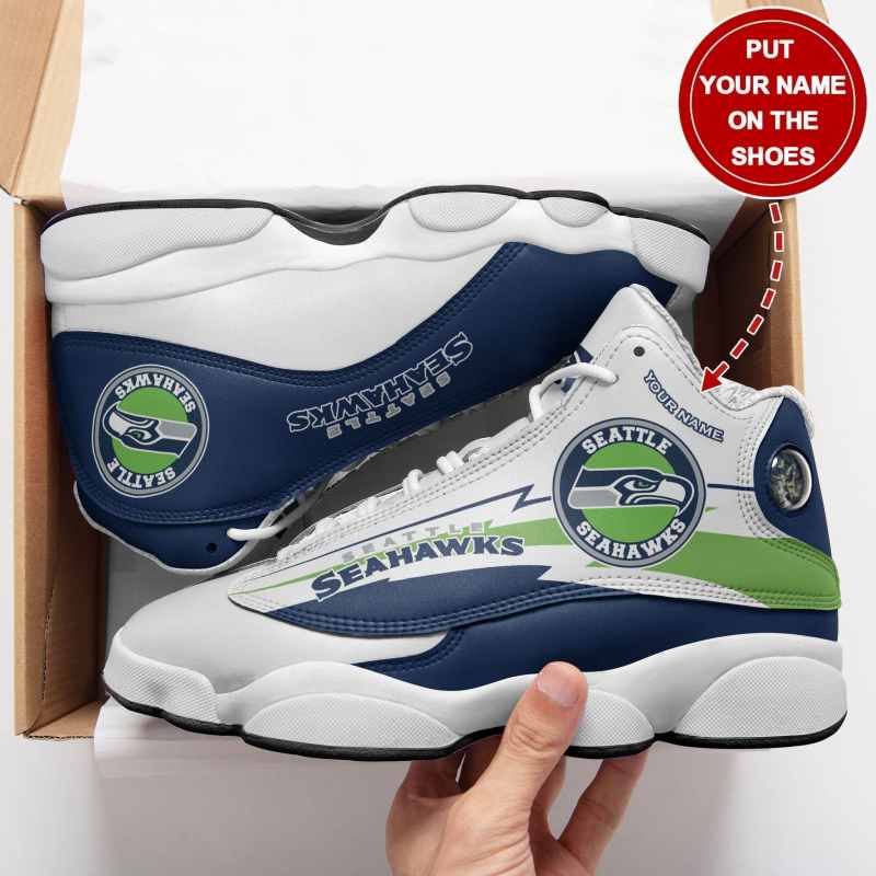 Seattle Seahawks Personalized Air JD13 Sneakers