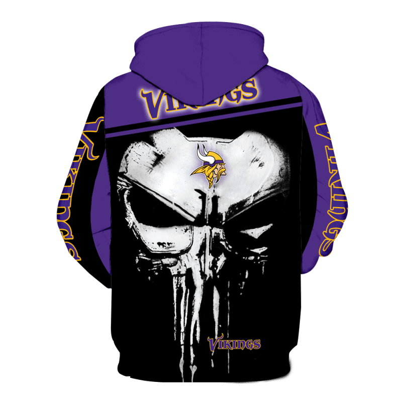 Minnesota Vikings Punisher Skull Sweater