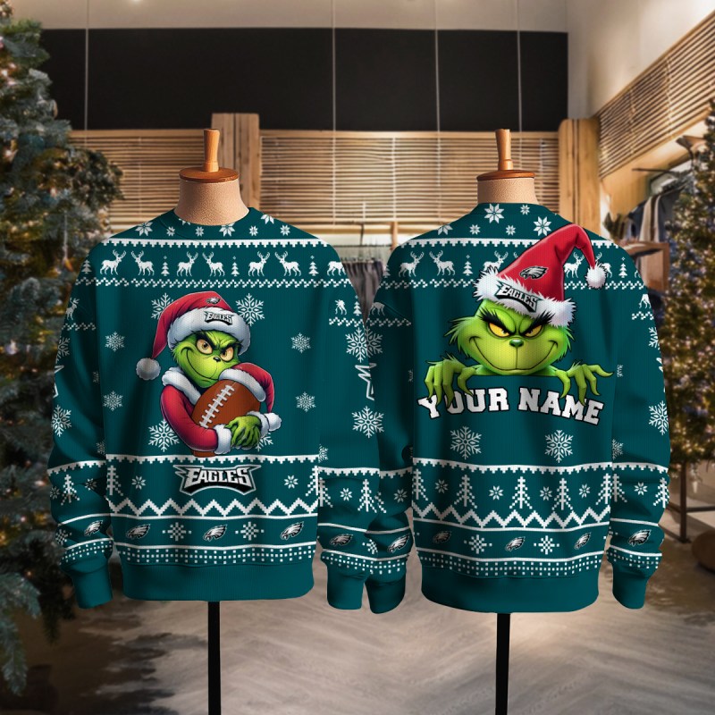 Philadelphia Eagles Ugly Christmas Sweater Full View