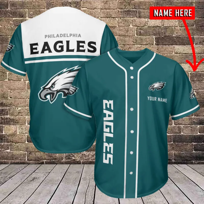 Personalized Philadelphia Eagles Baseball Jersey