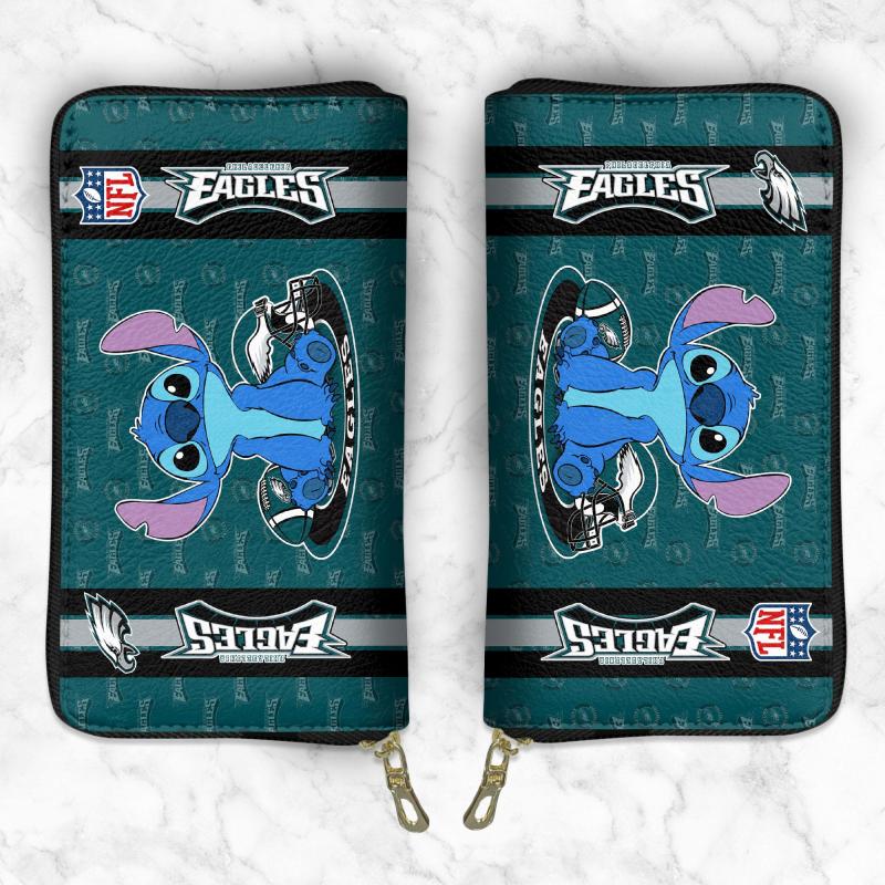 Philadelphia Eagles Women's Zip Around Wallet - Mockup 3