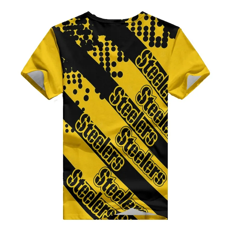 Pittsburgh Steelers V-neck Women T-shirt Side View