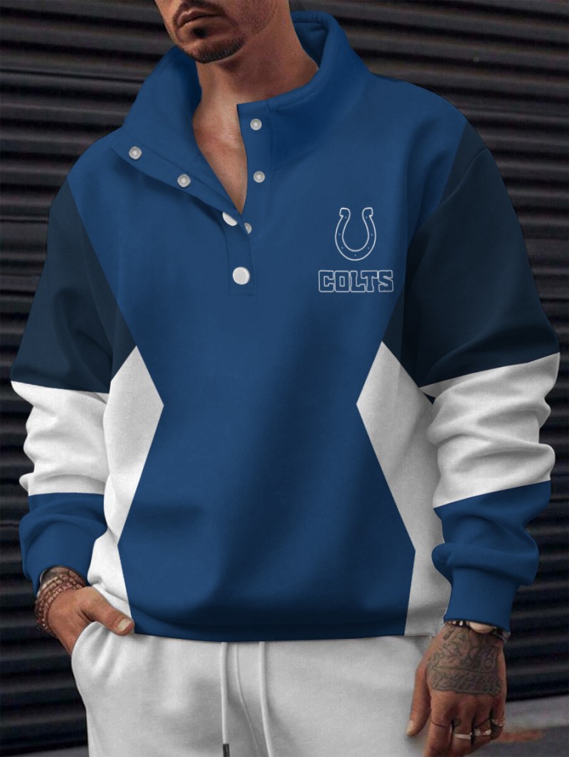 Indianapolis Colts Casual Colorful Stand Collar Sweatshirt
