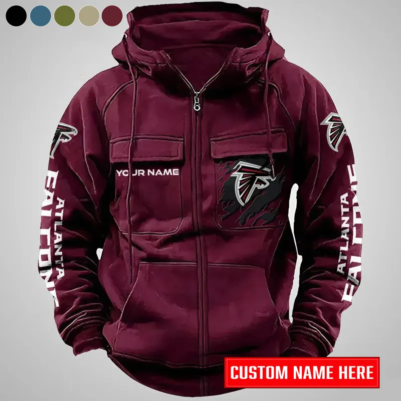 Atlanta Falcons Zip-Up Hoodie Red