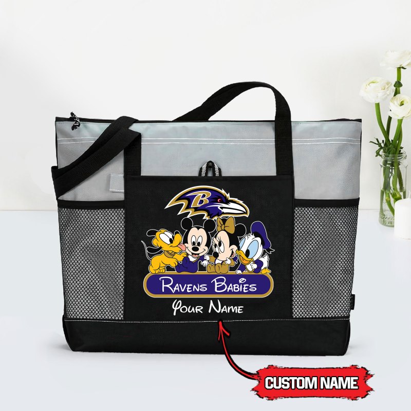 Baltimore Ravens Tote Bag Grey