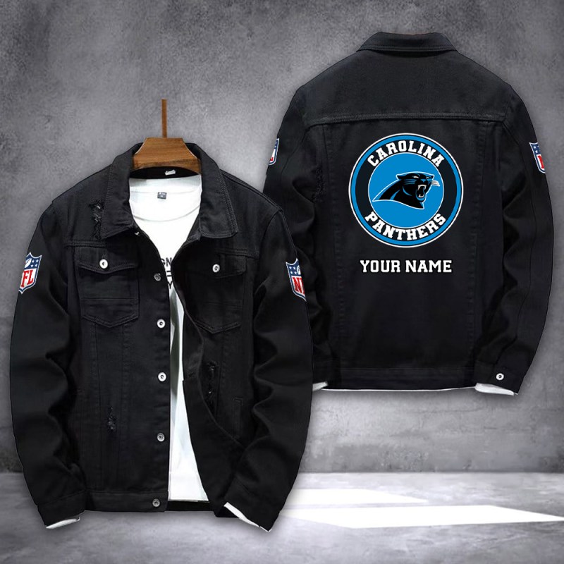Carolina Panthers Denim Jacket Back
