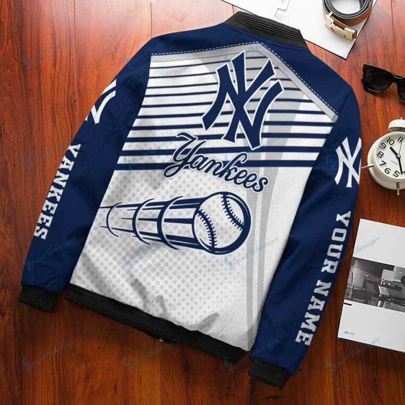 New York Yankees Personalized Bomber Jacket Back