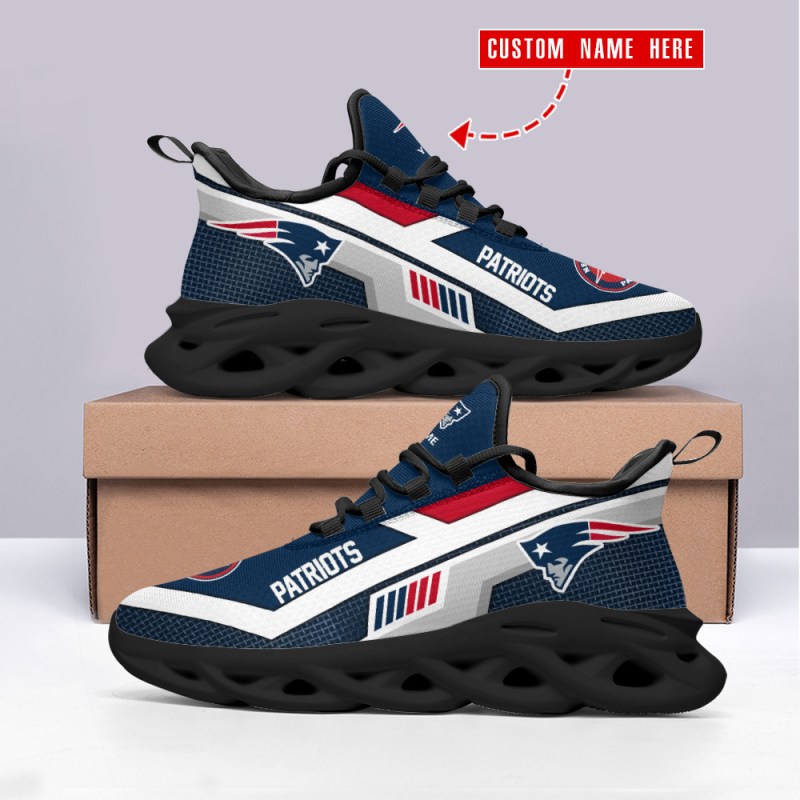 New England Patriots Yezy Sneakers Side View