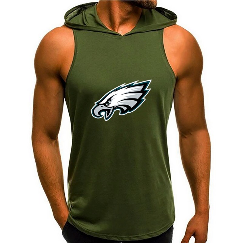 Philadelphia Eagles Man Gym-Sport Hoodie Vest
