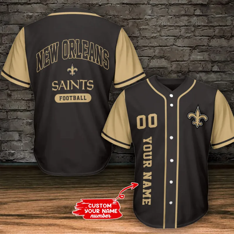 New Orleans Saints Personalized Baseball Jersey
