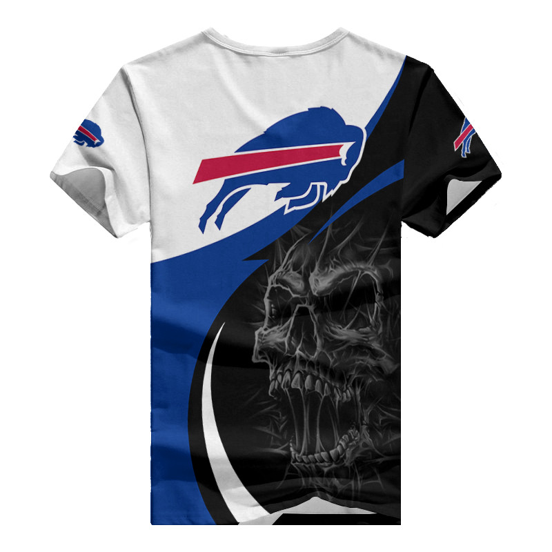 Buffalo Bills Personalized V-neck Women T-shirt - View 3