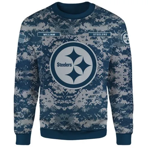 Pittsburgh Steelers Personalized All Over Printed Ugly Christmas Sweater