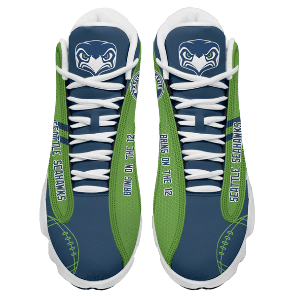 Seattle Seahawks AJD13 Sneakers 976 Back View