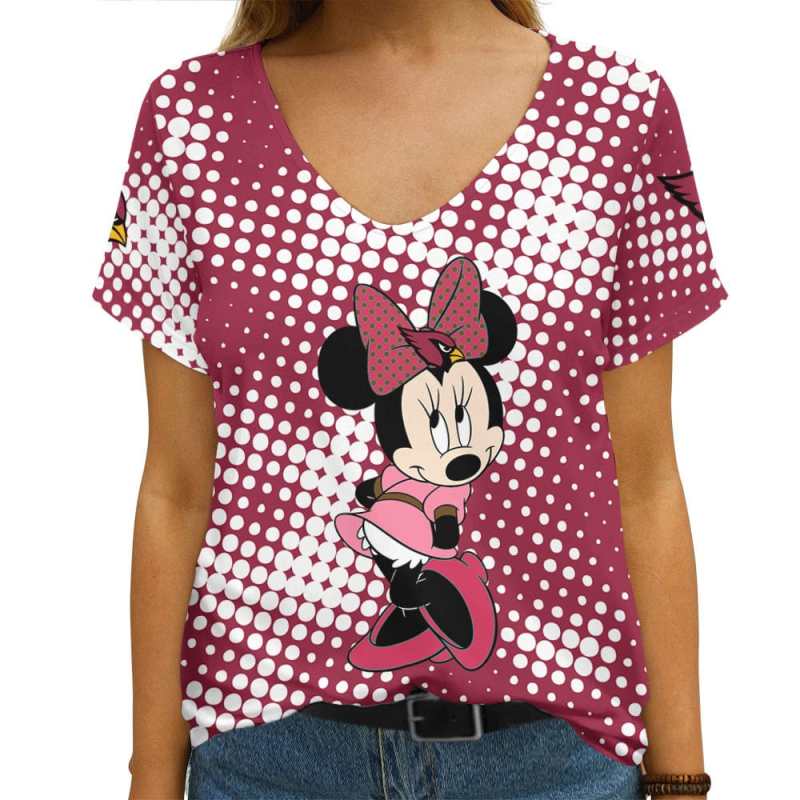 Arizona Cardinals Summer V-Neck Women T-Shirt