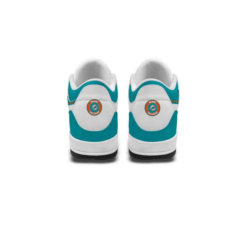 JD03 Leather Shoes for Miami Dolphins Fans