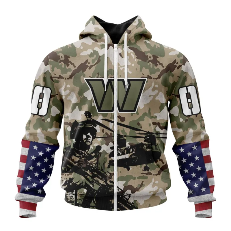 Washington Commanders hoodie zip front view