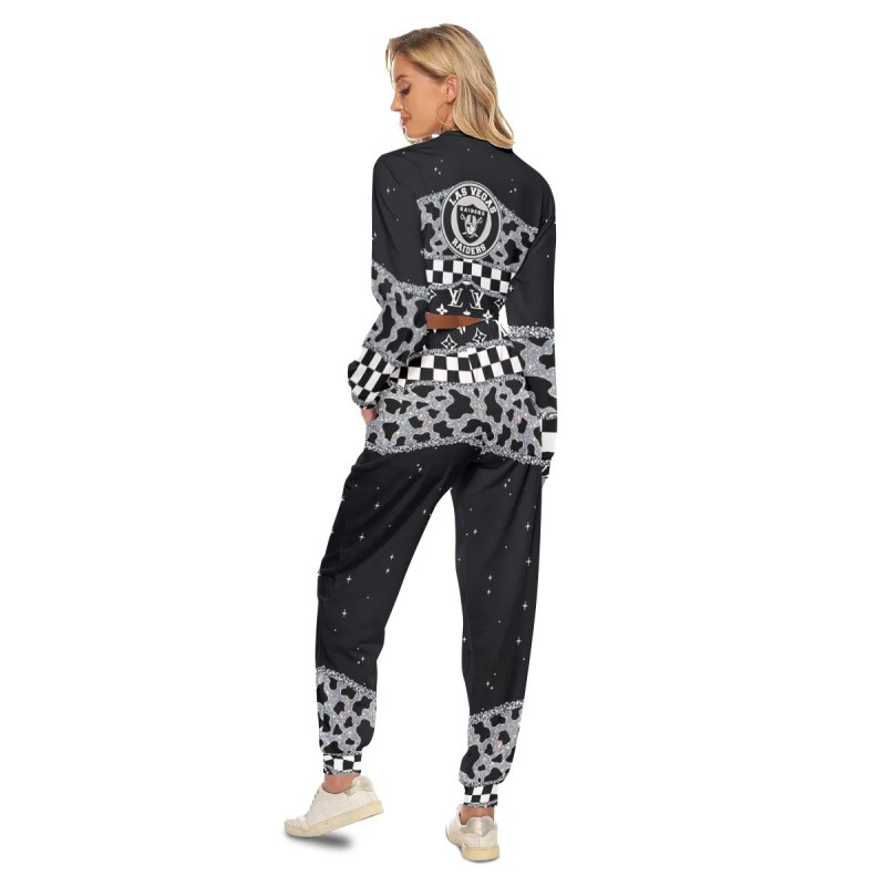 Las Vegas Raiders Crop Sweatshirt Suit - Game Day Outfit